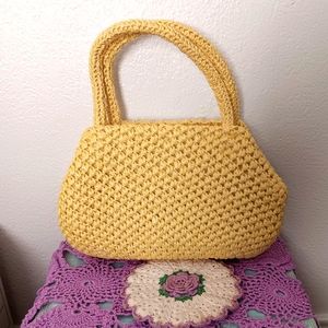 Vintage straw purse
